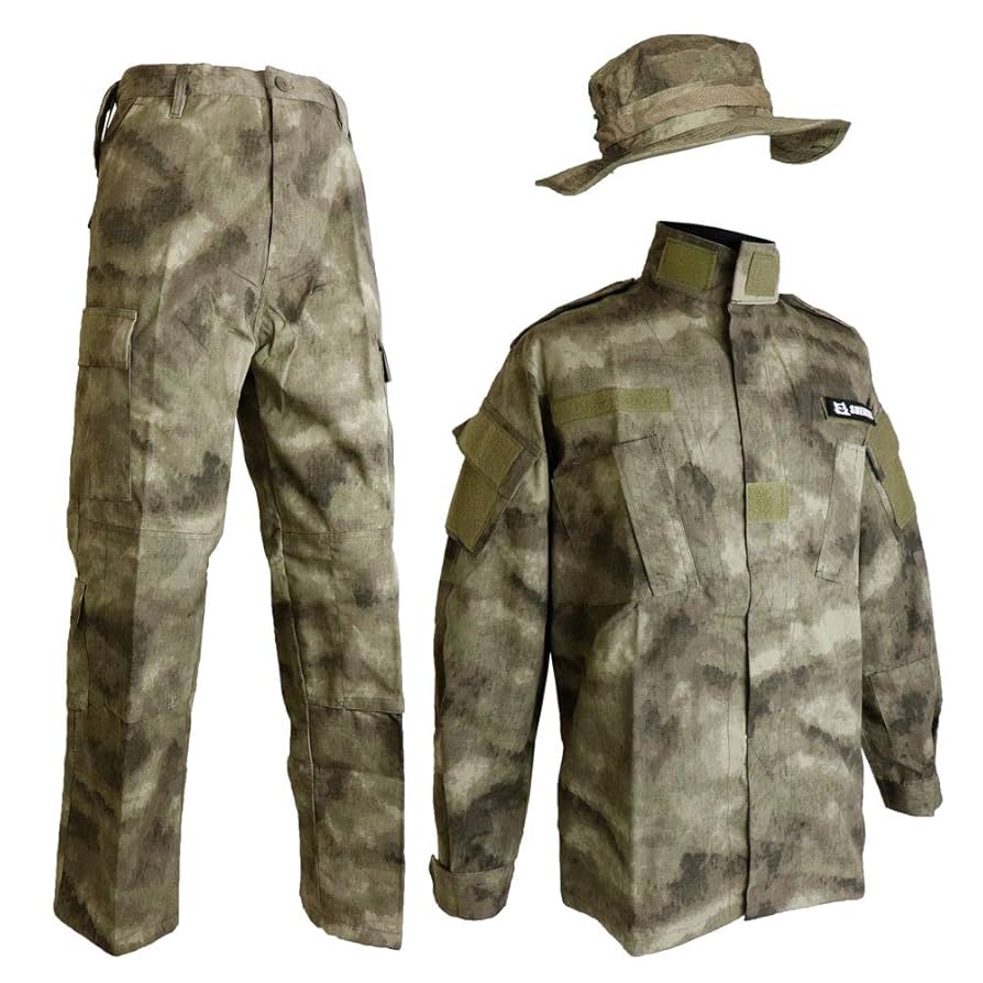 BDU A-TACS AU 迷彩服 上下セット パッド付き Amazon | SHENKEL 迷彩服上下・ブーニーハットセット A-TACS AU